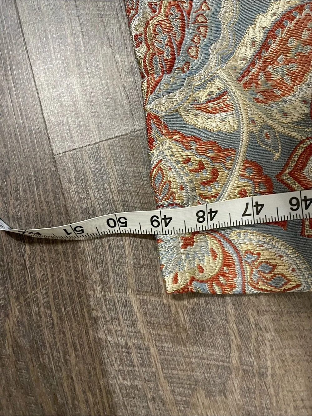 Waverly Blue and Coral Paisley Floral Valance